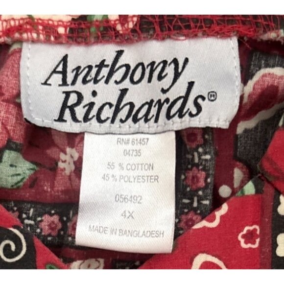 Vintage 90's Anthony Richards 4X Muu Muu Paisley Midi Dress Nightgown - Picture 3 of 4